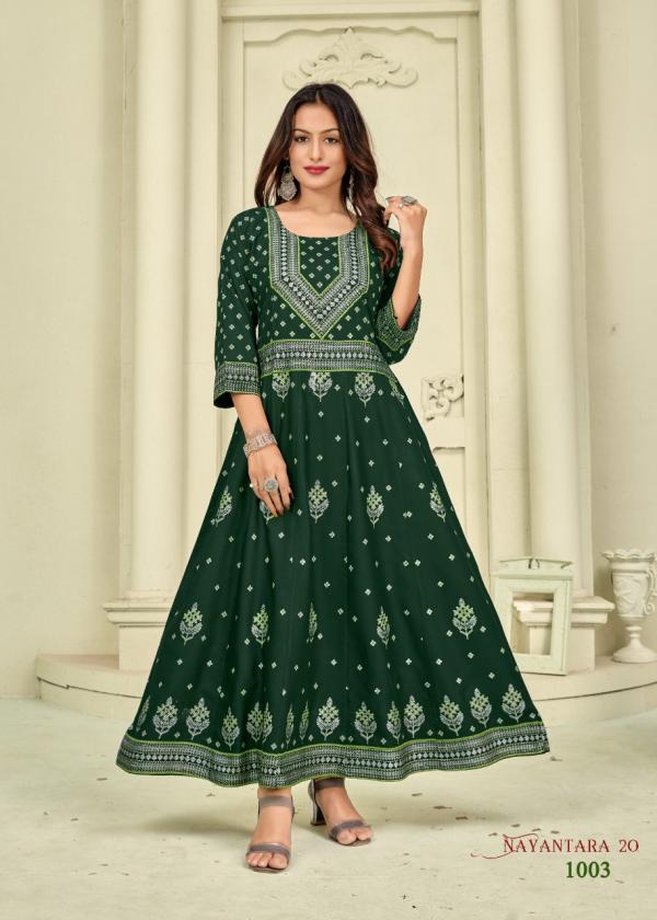 Banwery Nayanthara 20 Printed Long Anarkali Kurti Collection